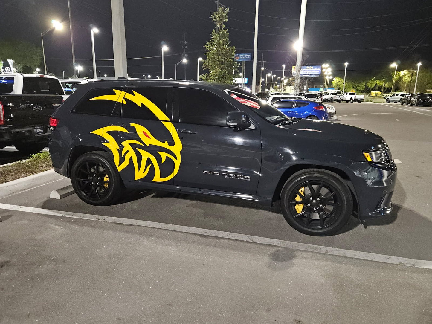 HUGE Jeep Trackhawk Graphic - Hellcat Dodge Vinyl Decal