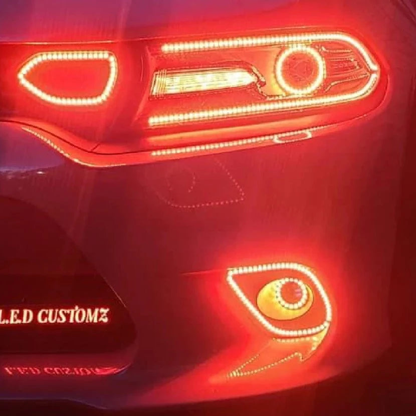 2015+ Dodge Charger Waterproof Fog Outline Halos V Squared Auto Styling 2015+ Dodge Charger Waterproof Fog Outline Halos V Squared Auto Styling