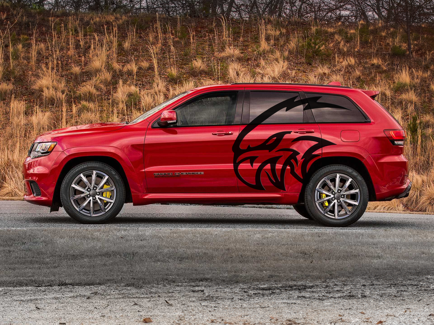 HUGE Jeep Trackhawk Graphic - Hellcat Dodge Vinyl Decal