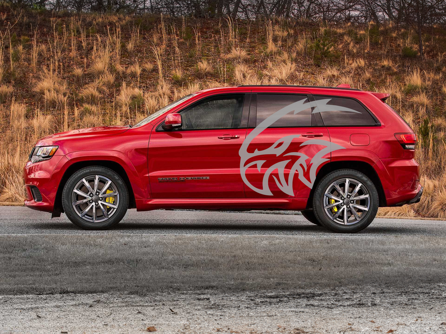 HUGE Jeep Trackhawk Graphic - Hellcat Dodge Vinyl Decal