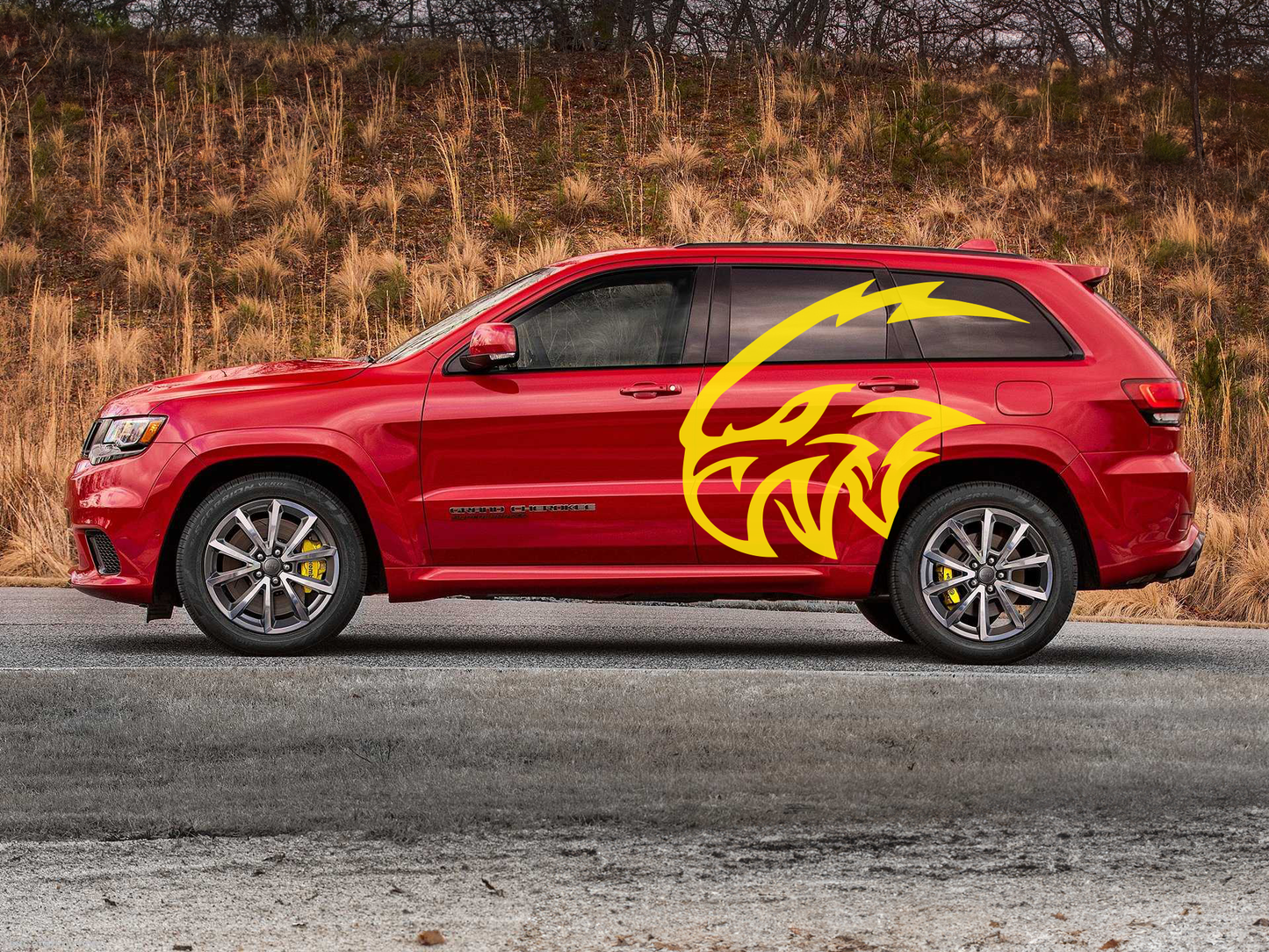 HUGE Jeep Trackhawk Graphic - Hellcat Dodge Vinyl Decal